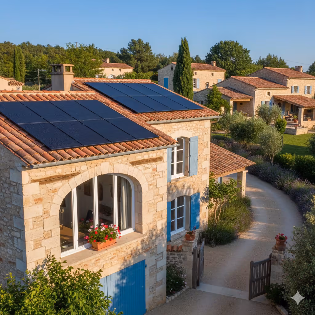 Installation de panneaux solaires sur une toiture à Bouc-Bel-Air